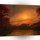 Abstract Bright Kiss Red Sky A1 Xlarge Canvas