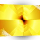 Abstract Bright Yellow Kaleidoscope A1 Xlarge Canvas