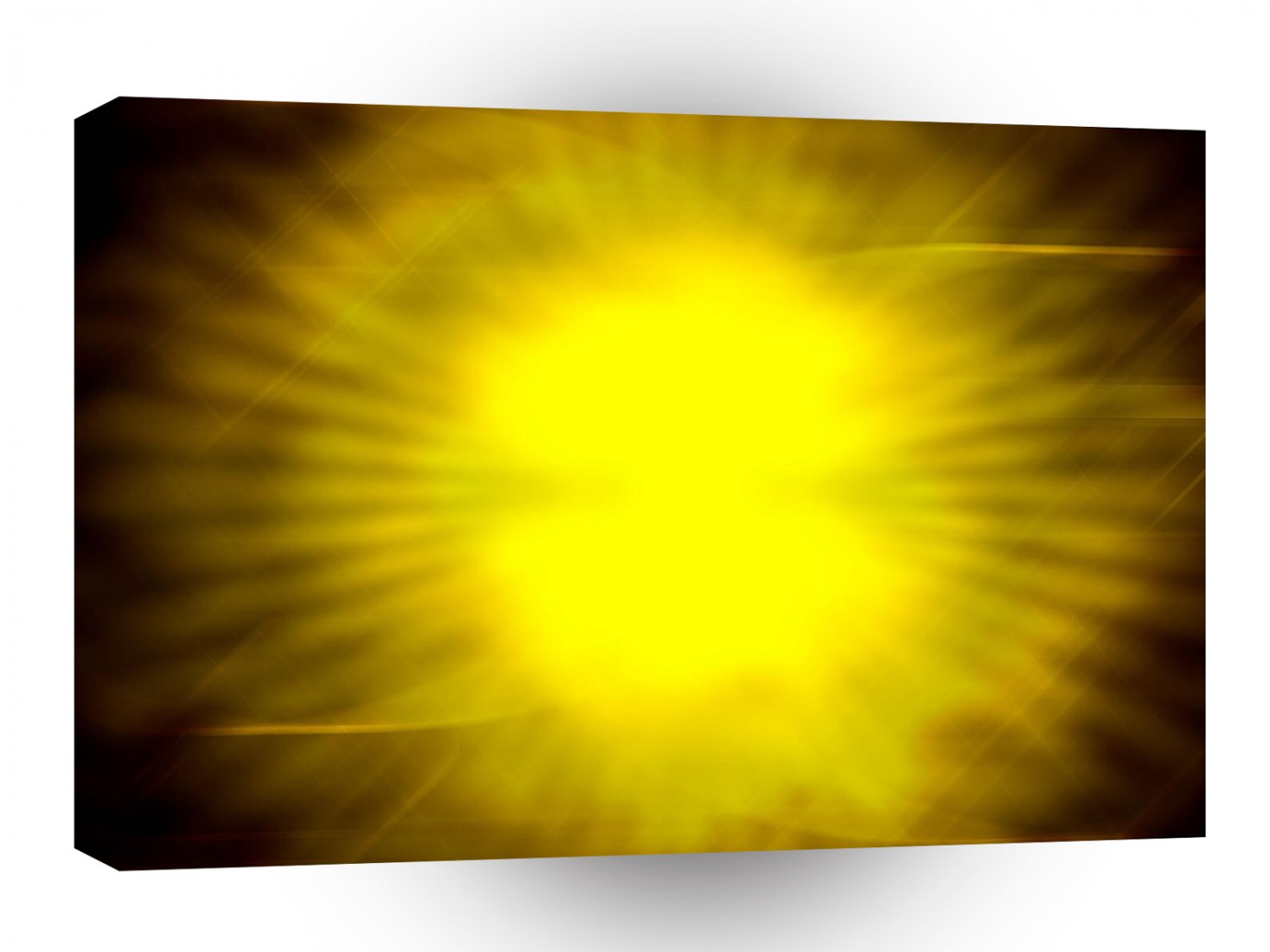 Abstract Bright Yellow Sun Explosion A1 Xlarge Canvas