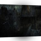 Abstract Building Dark Creepy Town Houses A1 Xlarge Canvas