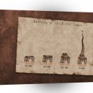 Abstract Building How Eiffel Tower Was Made A1 Xlarge Canvas