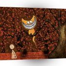 Abstract Cartoon Alice Wonderland Cheshire Cat A1 Xlarge Canvas