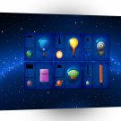 Abstract Cartoon Alien Scorecards A1 Xlarge Canvas