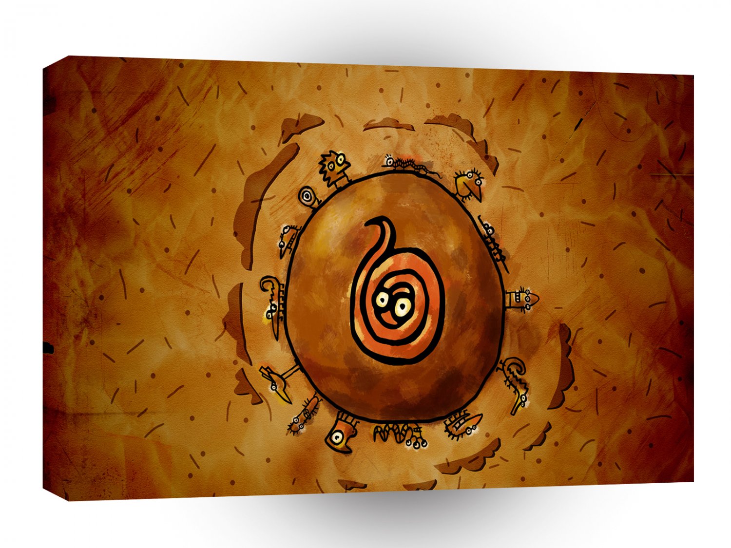 Abstract Cartoon Creature Comforts A1 Xlarge Canvas