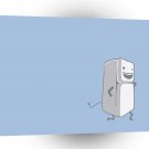 Abstract Cartoon Funny Fridge Running A1 Xlarge Canvas