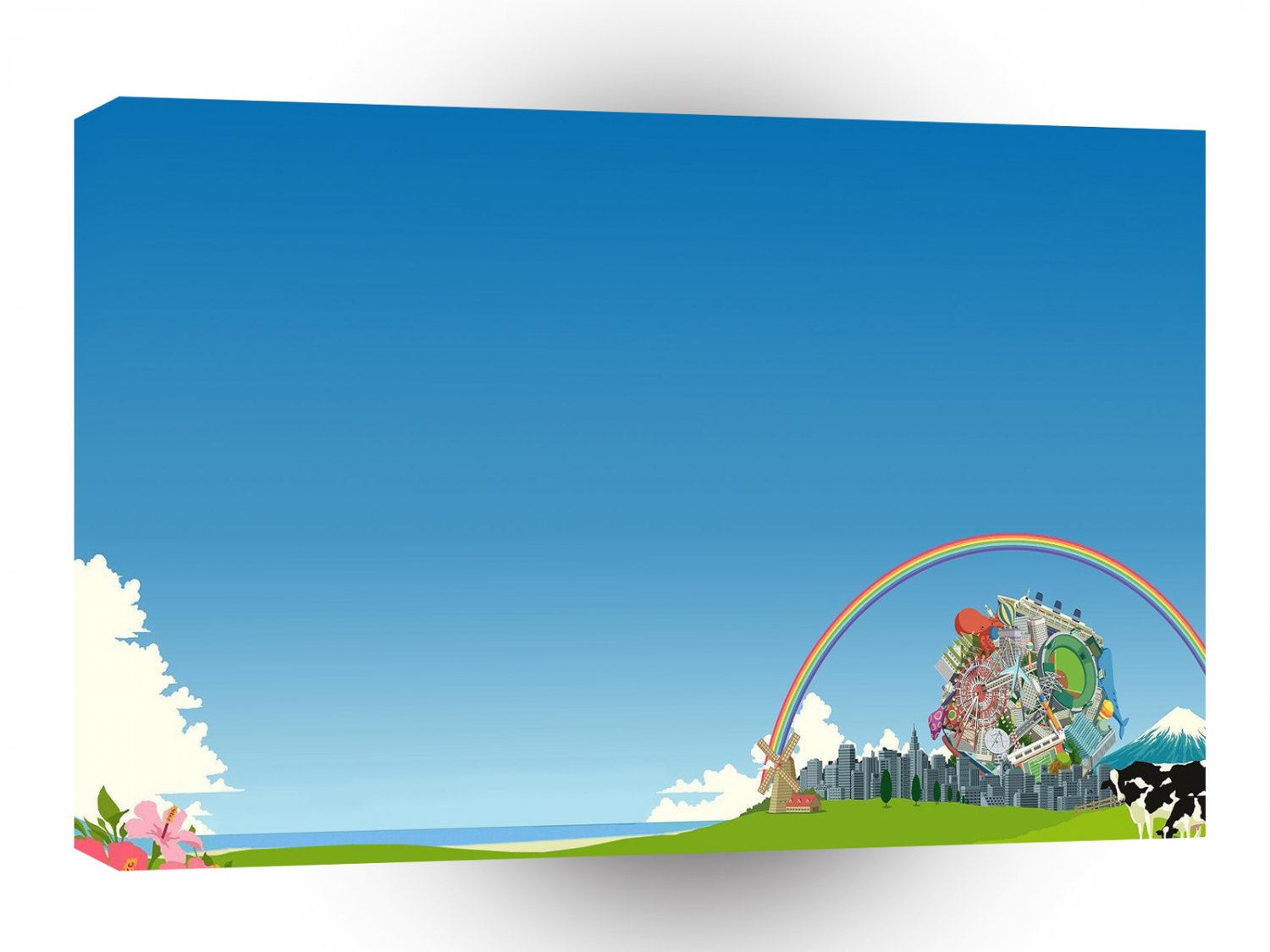 Abstract Cartoon Katamari Nice Day A1 Xlarge Canvas