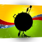 Abstract Cartoon Love Thoughts A1 Xlarge Canvas