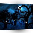 Abstract Cartoon Midnight Creepy Forest A1 Xlarge Canvas