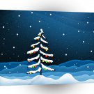 Abstract Cartoon Noel Xmas Tree Winter A1 Xlarge Canvas