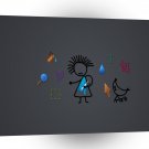Abstract Cartoon Photoshop Girl A1 Xlarge Canvas
