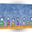 Abstract Cartoon Punctuation People A1 Xlarge Canvas