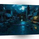 Abstract City Dark Milltown A1 Xlarge Canvas