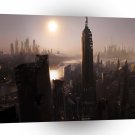 Abstract City Destruction A1 Xlarge Canvas