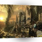 Abstract City Left Ruins A1 Xlarge Canvas