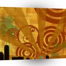 Abstract City Retro Bright Alive A1 Xlarge Canvas