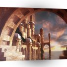 Abstract City Sea Stone A1 Xlarge Canvas