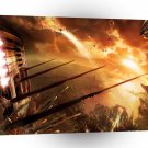Abstract City Space Battle A1 Xlarge Canvas