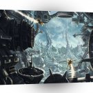 Abstract City Space Station A1 Xlarge Canvas