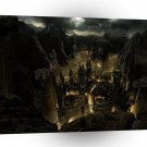 Abstract City Volcano A1 Xlarge Canvas