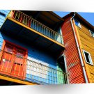 Abstract Colors House On The Hill A1 Xlarge Canvas