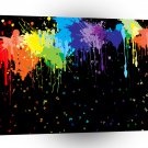 Abstract Colors Splash Paints A1 Xlarge Canvas