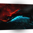Abstract Colours Red Blue Visions A1 Xlarge Canvas