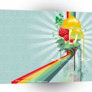 Abstract Colours The Growing Rainbow A1 Xlarge Canvas