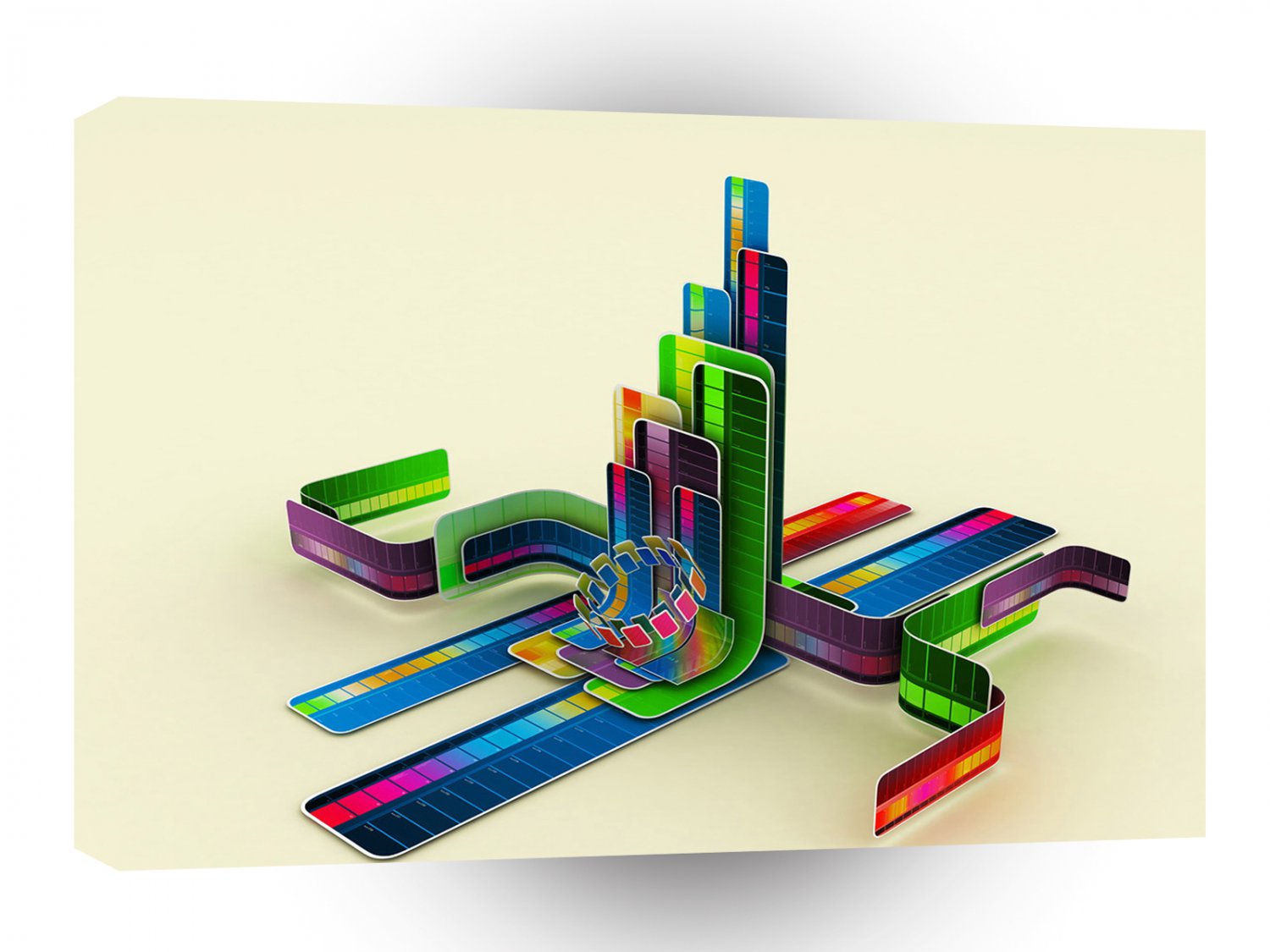 Abstract Cool Access The Colours A1 Xlarge Canvas