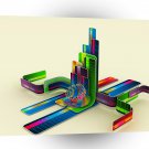 Abstract Cool Access The Colours A1 Xlarge Canvas