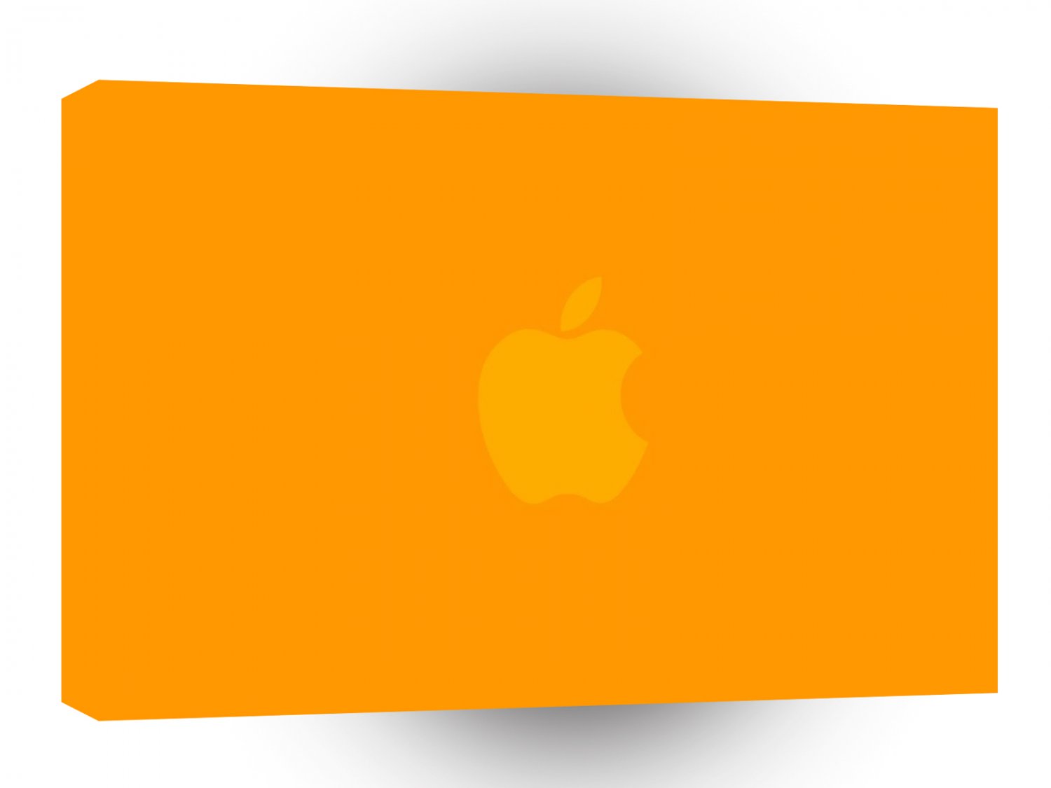 Abstract Cool Applemac Orange A1 Xlarge Canvas