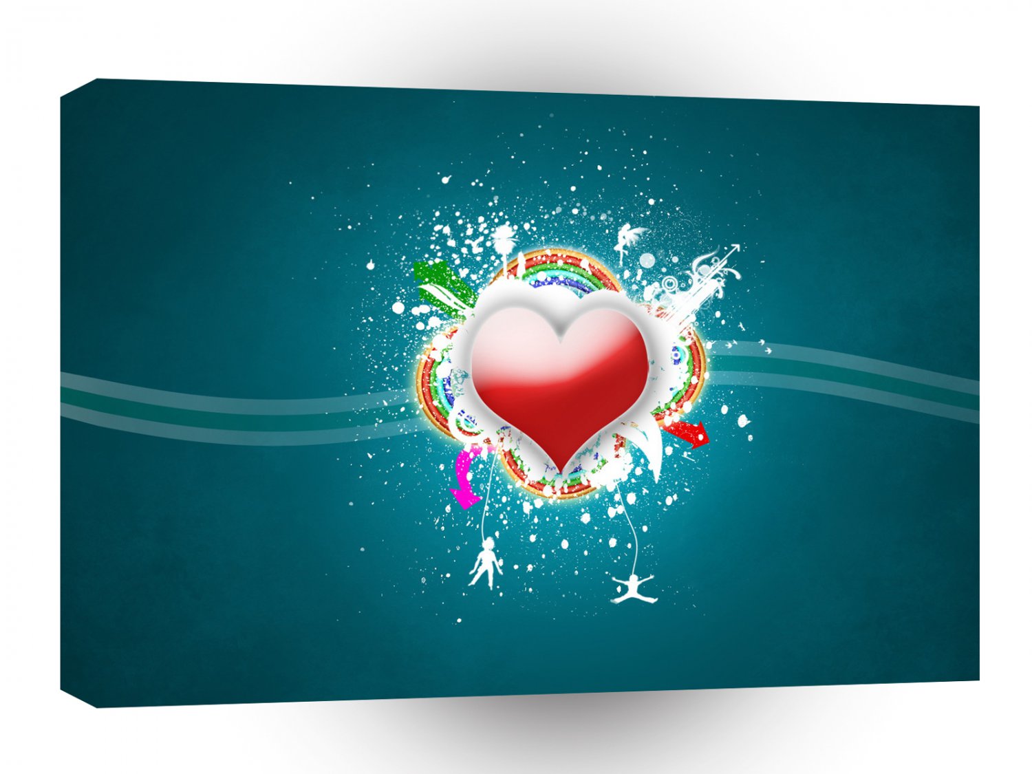 Abstract Cool Behind The Heart A1 Xlarge Canvas