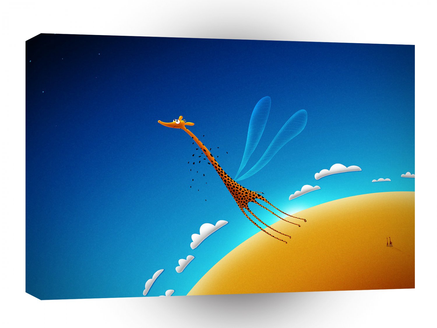 Abstract Cool Big Giraffe A1 Xlarge Canvas
