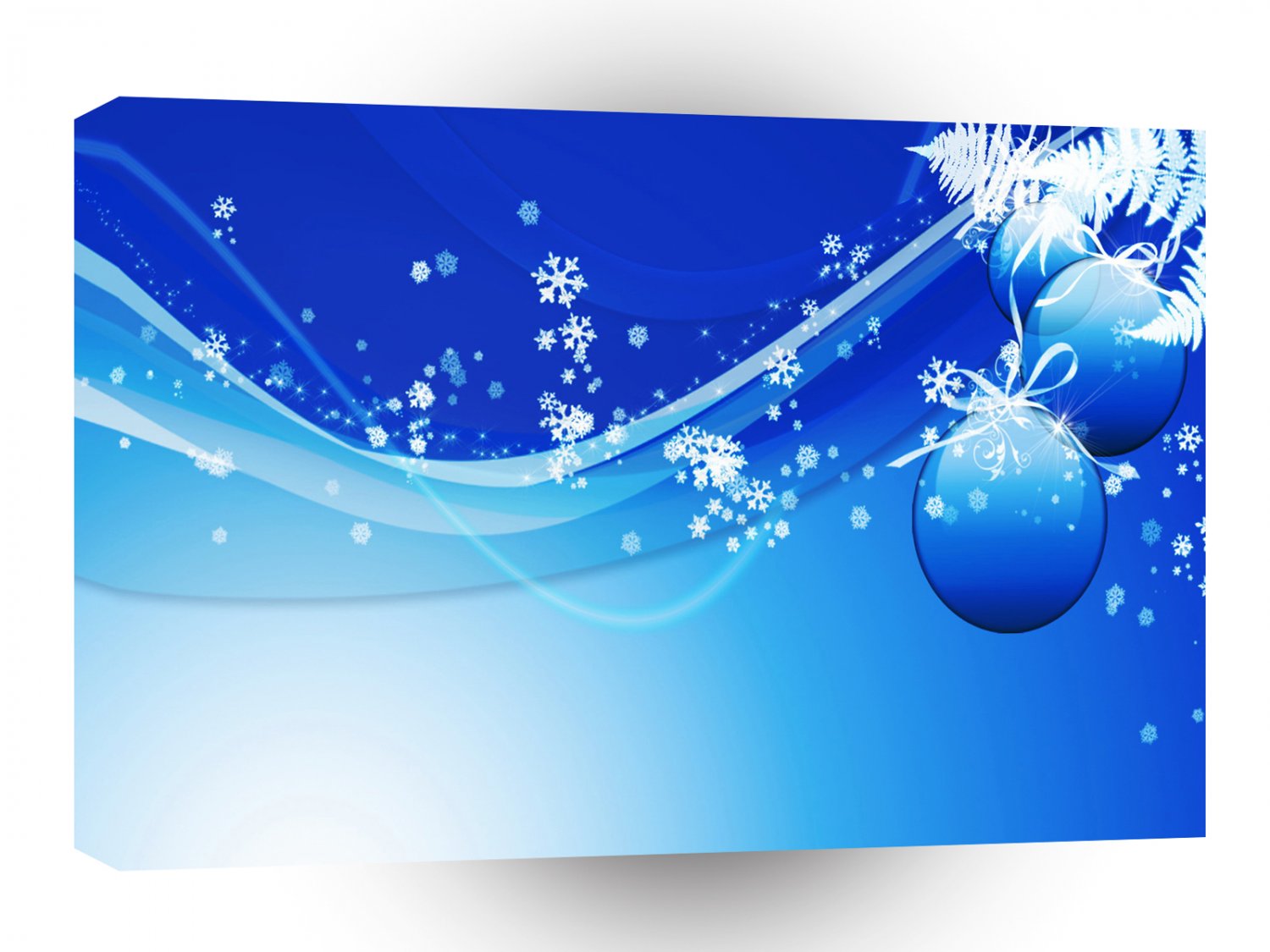 Abstract Cool Blue Bobbles A1 Xlarge Canvas