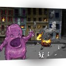 Abstract Cool Chewing Gum Monster A1 Xlarge Canvas
