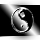 Abstract Cool Chrome Ying Yang A1 Xlarge Canvas