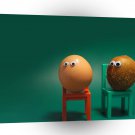 Abstract Cool Eggs And Kiwi A1 Xlarge Canvas