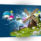 Abstract Cool Floating Windfarm A1 Xlarge Canvas