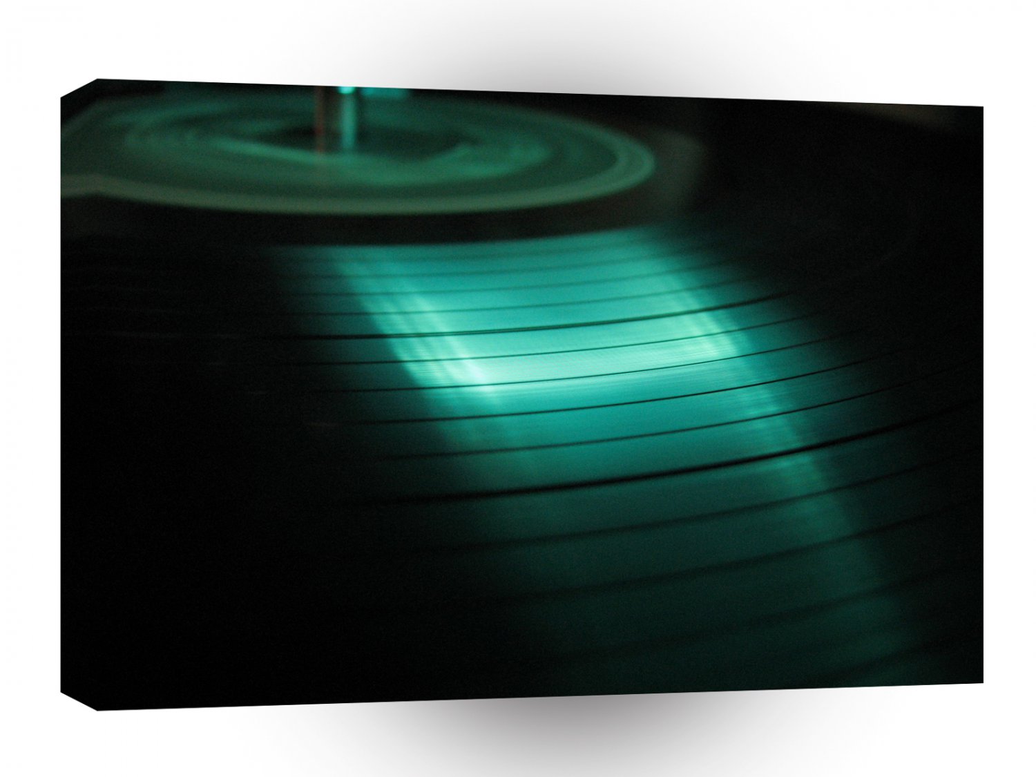 Abstract Cool Green Record A1 Xlarge Canvas