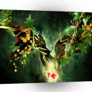 Abstract Cool Ladybird Butterfly Vines A1 Xlarge Canvas