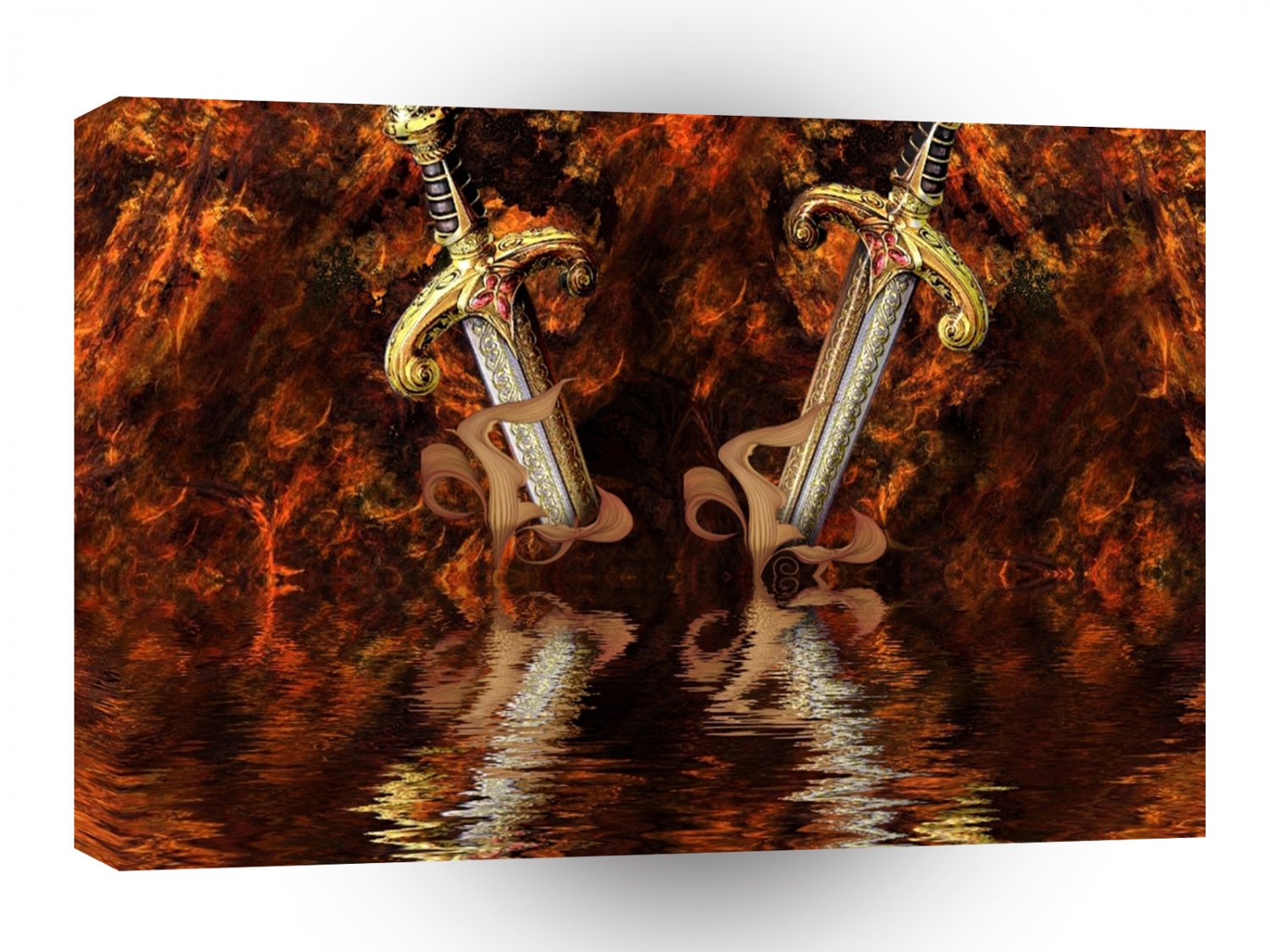 Abstract Cool Medieval Blades A1 Xlarge Canvas