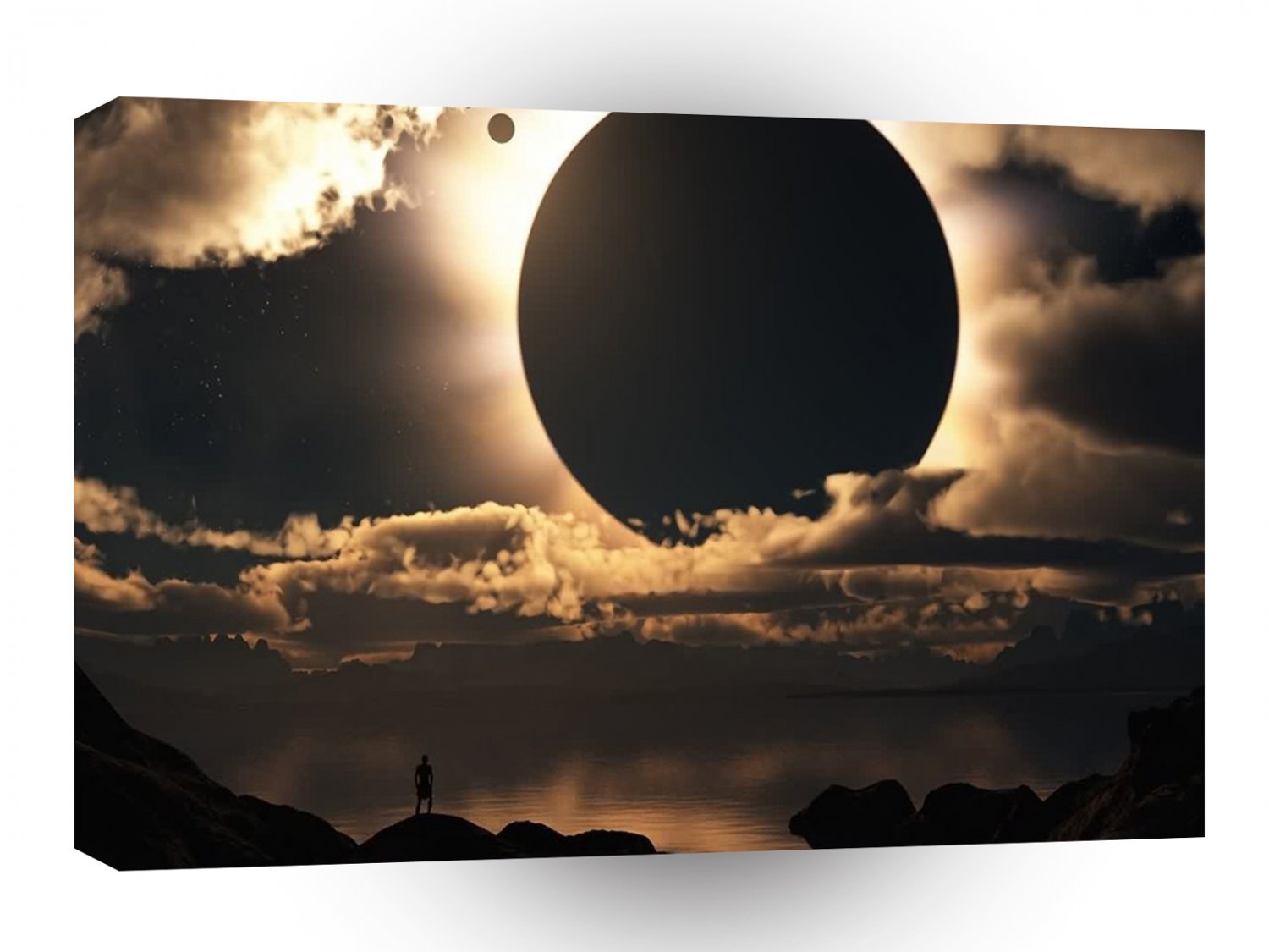 Abstract Cool Moon Shadow A1 Xlarge Canvas