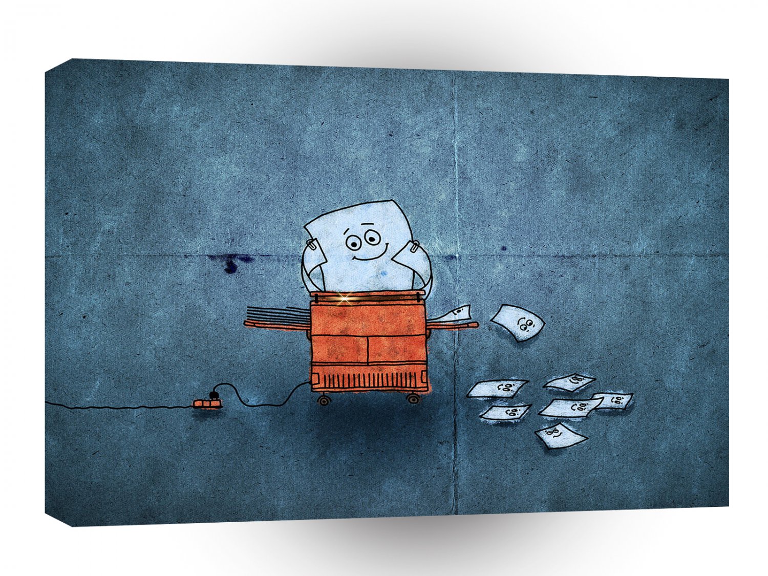 Abstract Cool Paper Guy Copies A1 Xlarge Canvas