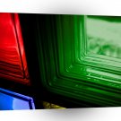 Abstract Cool Primary Glass A1 Xlarge Canvas