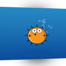 Abstract Cool Puffer Sun Fish A1 Xlarge Canvas