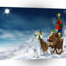 Abstract Cool Santa Helpers Greenland A1 Xlarge Canvas