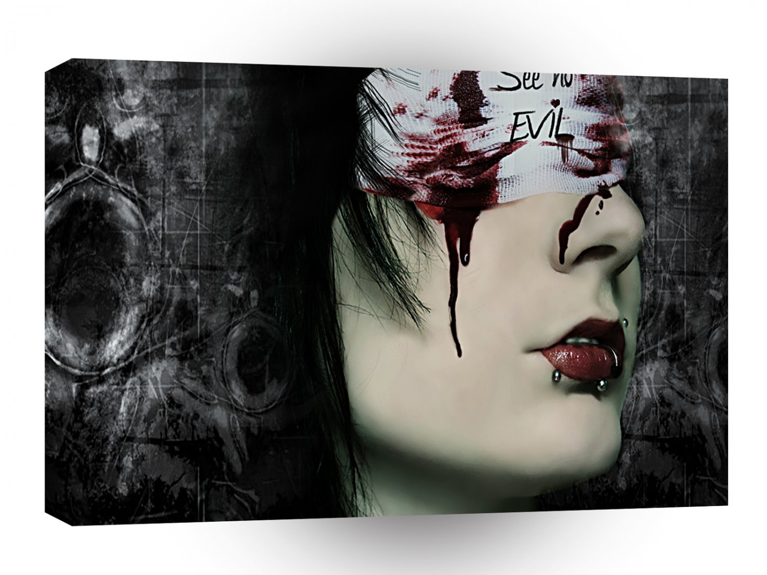 Abstract Cool See No Evil A1 Xlarge Canvas