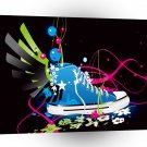 Abstract Cool Shoes Converse Flying A1 Xlarge Canvas