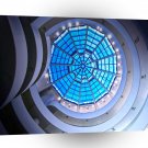 Abstract Cool Spiral Tower Blue A1 Xlarge Canvas