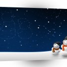 Abstract Cool Starry Snow Land A1 Xlarge Canvas