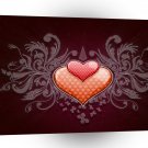 Abstract Cool The Mirrored Hearts A1 Xlarge Canvas